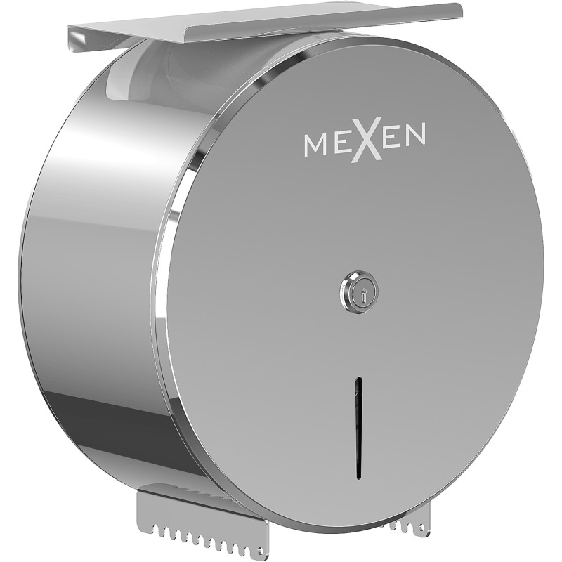 Mexen Spira-H+ WC-papírtartó tartály telefontartó polccal, króm - 70K561-00