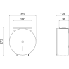 Mexen Spira-H+ container pentru hârtie igienică cu etajeră pentru telefon, negru mat - 70K561-70