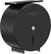 Mexen Spira-H+ wc-papírtartó telefonpolccal, fekete matt - 70K561-70