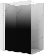 Mexen Kioto perete de duș Walk-in 70 x 200 cm, ombre negru 8 mm, alb - 800-070-101-20-76