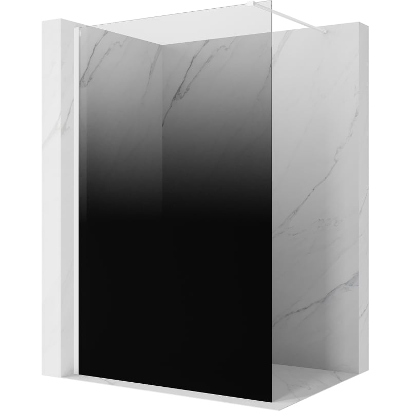 Mexen Kioto perete de duș Walk-in 120 x 200 cm, ombre negru 8 mm, alb - 800-120-101-20-76
