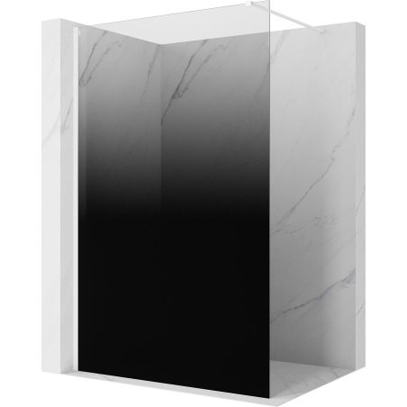 Mexen Kioto perete de duș Walk-in 150 x 200 cm, ombre negru 8 mm, alb - 800-150-101-20-76
