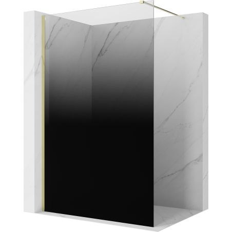 Mexen Kioto panou de duș Walk-in 100 x 200 cm, ombre negru 8 mm, auriu - 800-100-101-50-76