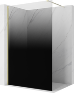 Mexen Kioto perete de duș Walk-in 130 x 200 cm, ombre negru 8 mm, auriu - 800-130-101-50-76