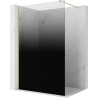 Mexen Kioto Walk-in zuhanyfal 70 x 200 cm, fekete ombre 8 mm, arany szálcsiszolt - 800-070-101-55-76