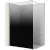 Mexen Kioto perete de duș Walk-in 120 x 200 cm, ombre negru 8 mm, auriu periat - 800-120-101-55-76