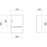 Mexen Linox recipient încastrat pentru prosoape de hârtie, inox - 70K003-01
