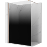 Mexen Kioto perete de duș Walk-in 80 x 200 cm, ombre negru 8 mm, aur roz - 800-080-101-60-76