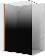 Mexen Kioto perete duș Walk-in 100 x 200 cm, ombre negru 8 mm, aur roz - 800-100-101-60-76