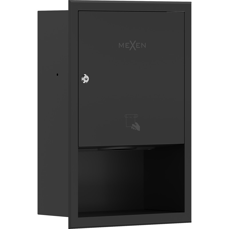 Mexen Linox suport încastrat pentru prosoape de hârtie, negru mat - 70K003-70