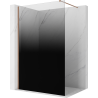 Mexen Kioto perete de duş Walk-in 120 x 200 cm, ombre neagră 8 mm, cupru periat - 800-120-101-65-76
