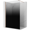 Mexen Kioto perete de duș Walk-in 140 x 200 cm, ombre negru 8 mm, cupru periat - 800-140-101-65-76