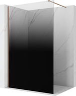 Mexen Kioto panou de duș Walk-in 150 x 200 cm, ombre negru 8 mm, cupru periat - 800-150-101-65-76