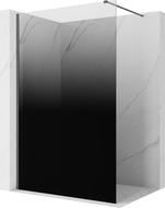 Mexen Kioto perete de duș Walk-in 90 x 200 cm, ombre negru 8 mm, gri pistol periat - 800-090-101-66-76