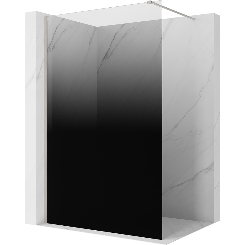 Mexen Kioto panou de duș Walk-in 150 x 200 cm, ombre negru 8 mm, nichel periat - 800-150-101-97-76