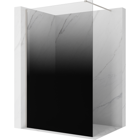 Mexen Kioto panou de duș Walk-in 150 x 200 cm, ombre negru 8 mm, nichel periat - 800-150-101-97-76