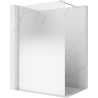 Mexen Kioto Walk-in zuhanyfal 130 x 200 cm, fehér ombre 8 mm, króm - 800-130-101-01-86