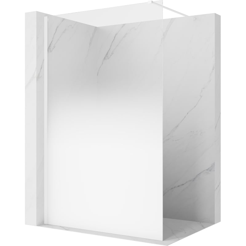 Mexen Kioto Walk-in Zuhanyfal 100 x 200 cm, fehér ombre 8 mm, fehér - 800-100-101-20-86