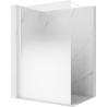 Mexen Kioto Walk-in zuhanyfal 110 x 200 cm, fehér ombre 8 mm, fehér - 800-110-101-20-86