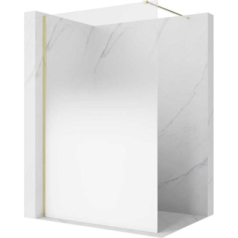 Mexen Kioto perete de duș Walk-in 90 x 200 cm, ombre albă 8 mm, auriu - 800-090-101-50-86
