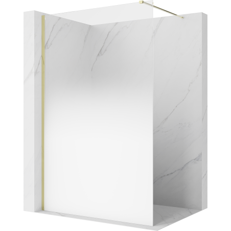 Mexen Kioto Walk-in zuhanyfal 100 x 200 cm, fehér ombre, 8 mm, arany - 800-100-101-50-86