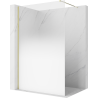 Mexen Kioto Walk-in zuhanyfal 140 x 200 cm, fehér ombre, 8 mm, arany - 800-140-101-50-86
