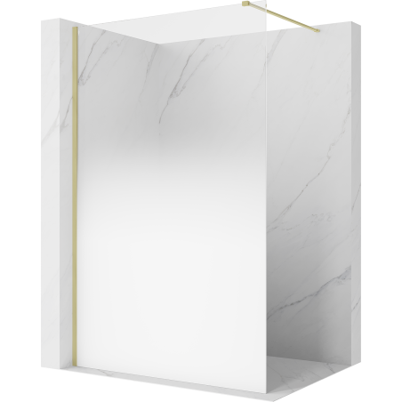 Mexen Kioto panou de duș Walk-in 70 x 200 cm, ombre alb 8 mm, auriu periat - 800-070-101-55-86