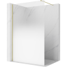 Mexen Kioto perete de duș Walk-in 80 x 200 cm, ombre albă 8 mm, auriu periat - 800-080-101-55-86