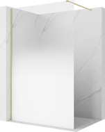Mexen Kioto perete de duș Walk-in 80 x 200 cm, ombre albă 8 mm, auriu periat - 800-080-101-55-86