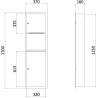 Mexen Linox container încastrat pentru prosoape de hârtie cu coș, negru mat - 70K003-70 - 70K002-70