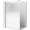 Mexen Kioto Walk-in Zuhanyfal 90 x 200 cm, fehér ombre 8 mm, kefélt réz - 800-090-101-65-86