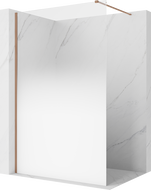Mexen Kioto perete de duș walk-in 110 x 200 cm, ombre albă 8 mm, cupru periat - 800-110-101-65-86