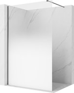Mexen Kioto perete de duș Walk-in 70 x 200 cm, alb ombre 8 mm, gri armă periat - 800-070-101-66-86