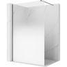 Mexen Kioto Walk-in zuhanyfal 80 x 200 cm, fehér ombre 8 mm, kefélt szürke - 800-080-101-66-86