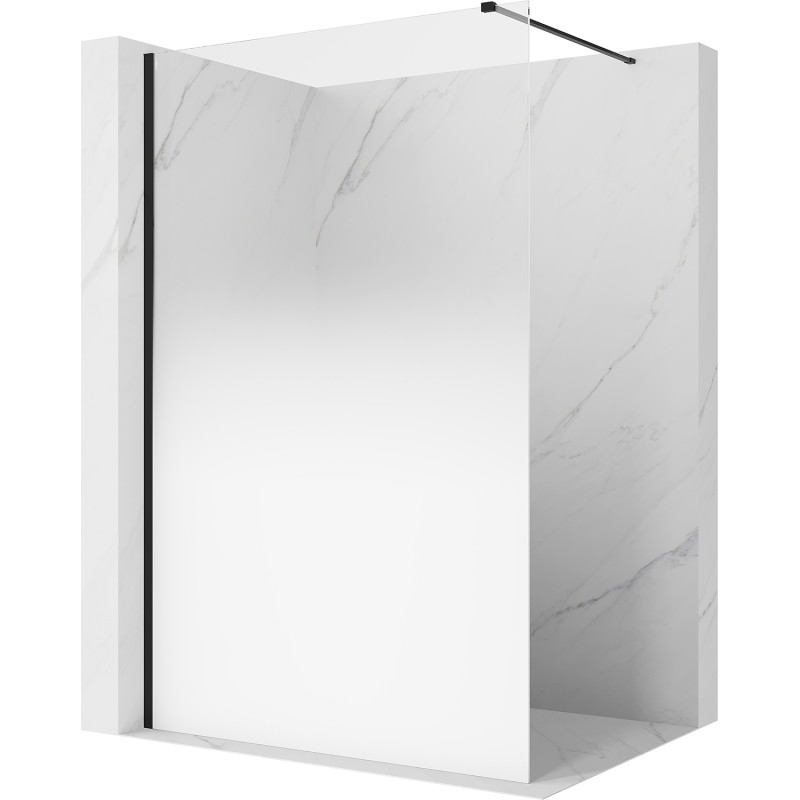 Mexen Kioto perete de duș Walk-in 100 x 200 cm, ombre albă 8 mm, negru - 800-100-101-70-86