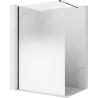 Mexen Kioto Walk-in zuhanyfal 150 x 200 cm, fehér ombre 8 mm, fekete - 800-150-101-70-86
