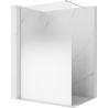 Mexen Kioto Walk-in zuhanyfal 90 x 200 cm, fehér ombre 8 mm, matt nikkel - 800-090-101-97-86