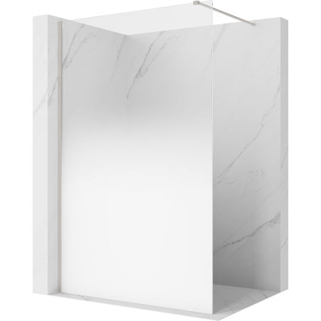 Mexen Kioto perete de duș Walk-in 120 x 200 cm, ombre alb 8 mm, nichel periat - 800-120-101-97-86