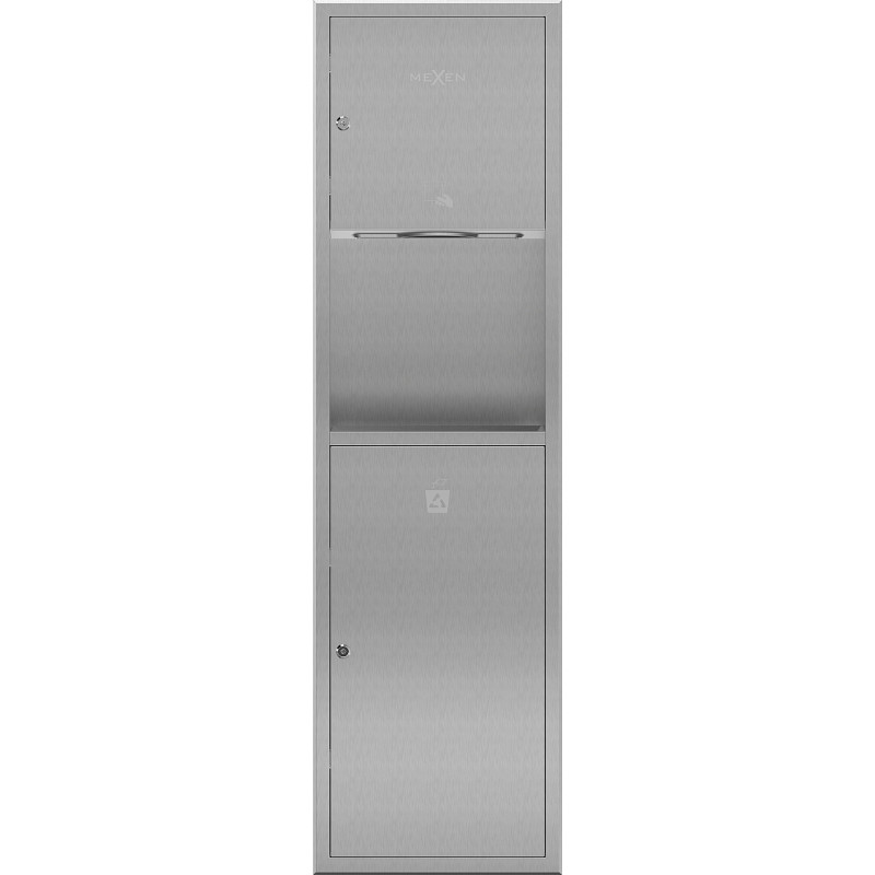 Mexen Linox recipient încastrat pentru prosoape de hârtie cu coș, inox - 70K003-01 - 70K002-01