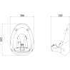 Mexen Mello scaun pentru copii montat pe perete - 70K010-00 - 70K011-00