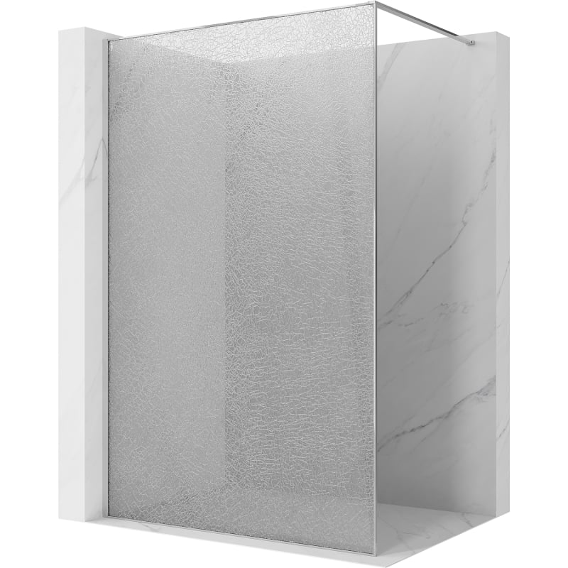 Mexen Kioto perete de duș Walk-in 90 x 200 cm, crackle transparent 12 mm, crom - 800-090-101-01-04-X