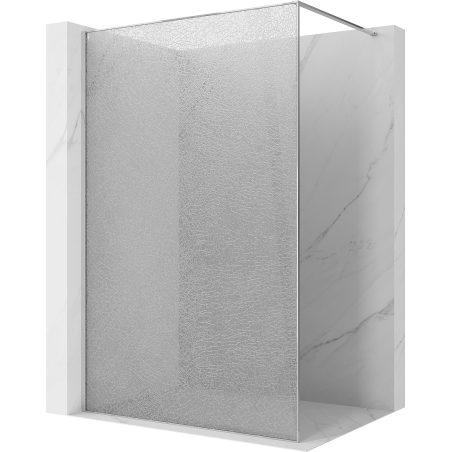Mexen Kioto Walk-in zuhanyfal 90 x 200 cm, crackle átlátszó 12 mm, króm - 800-090-101-01-04-X