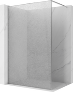 Mexen Kioto perete de duș Walk-in 100 x 200 cm, crackle transparent 12 mm, crom - 800-100-101-01-04-X