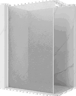 Mexen Kioto Walk-in zuhanyfal 80 x 200 cm, crackle átlátszó 12 mm, fehér - 800-080-101-20-04-X