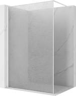 Mexen Kioto panou de duș Walk-in 150 x 200 cm, crackle transparent 12 mm, alb - 800-150-101-20-04-X