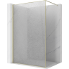 Mexen Kioto Walk-in zuhanyfal 70 x 200 cm, crackle átlátszó 12 mm, arany - 800-070-101-50-04-X