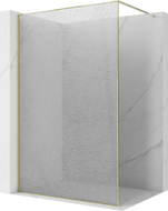 Mexen Kioto partiție de duș Walk-in 70 x 200 cm, crackle transparent 12 mm, aurie - 800-070-101-50-04-X