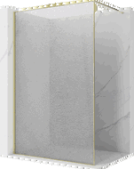 Mexen Kioto Walk-in zuhanyfal 70 x 200 cm, crackle átlátszó 12 mm, arany - 800-070-101-50-04-X