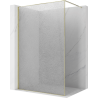 Mexen Kioto perete de duș Walk-in 100 x 200 cm, crackle transparent 12 mm, aurie - 800-100-101-50-04-X