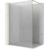 Mexen Kioto Walk-in zuhanyfal 90 x 200 cm, crackle átlátszó 12 mm, arany kefélt - 800-090-101-55-04-X